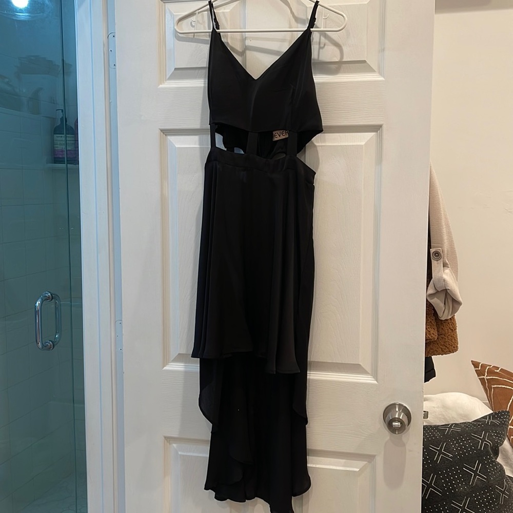 Black Cut Out High Low Dress Size M
